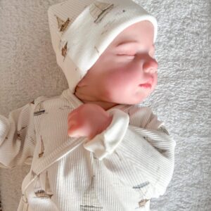 Alternative view of Overslagshirt baby Zeilboot met bootjesprint ribtricot | Maat 50-74
