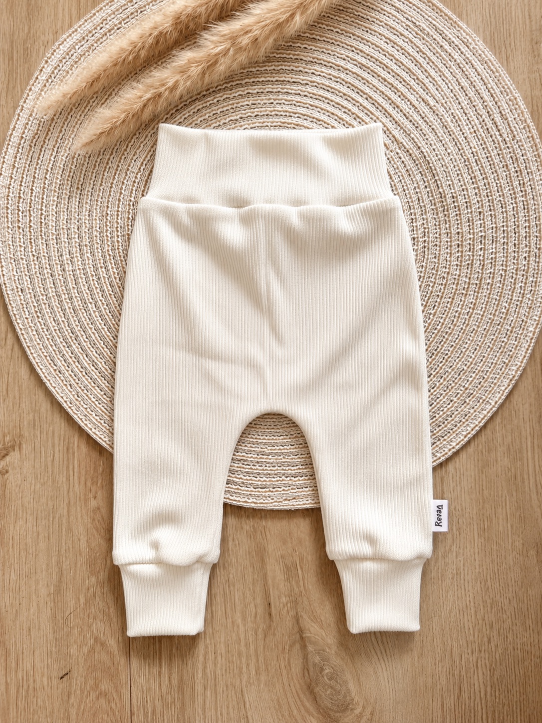 Broekje offwhite rib