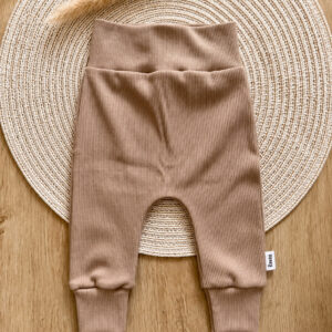Broekje taupe rib